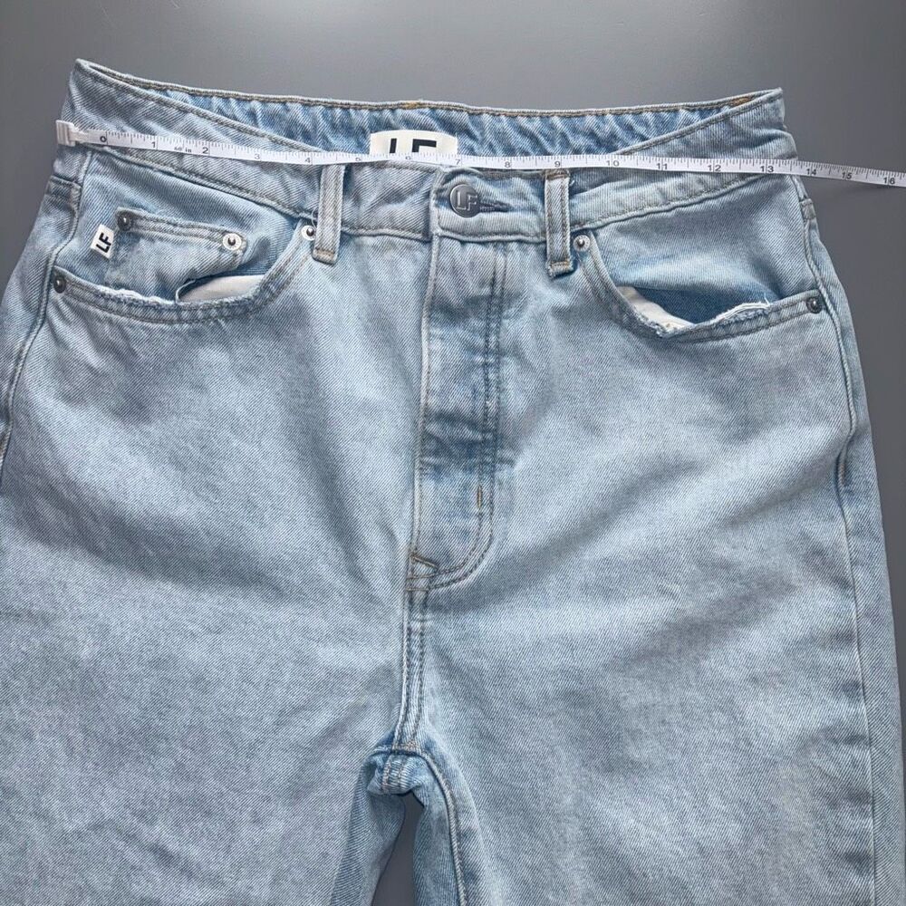 Lovers + Friends Reece High Rise Rigid Slim Straight Jeans In Palms 28 - Picture 10 of 15